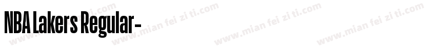 NBA Lakers Regular字体转换